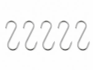 5x RVS Haken